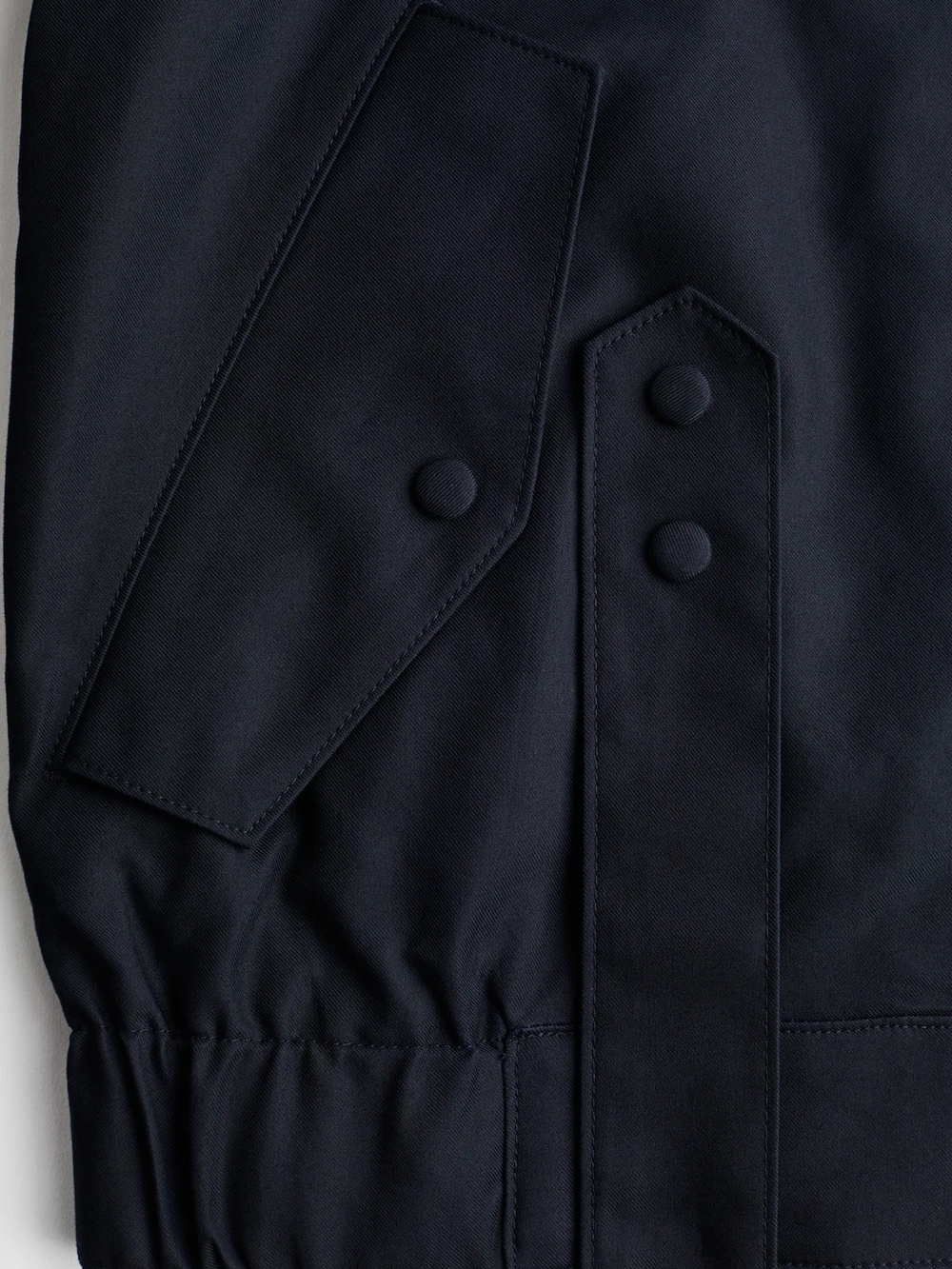 H&M Navy Button-Front Bomber Jacket - Picture 2 of 8